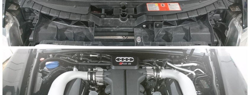 moteur avant après RS6 V10 biturbo